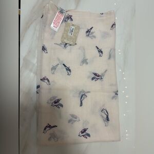 Accessorize Cream Bird Print Scarf